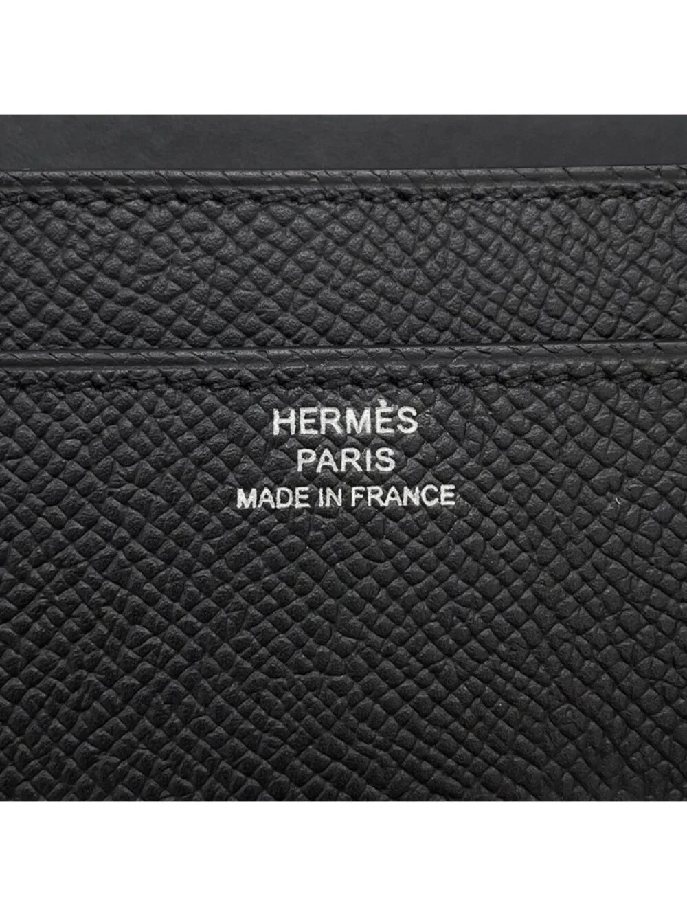 Hermes Wallet Constance To Go Long Black Silver Epsom
